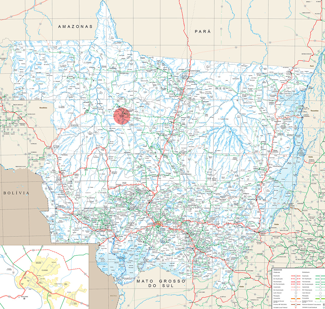 Mapa Estradas de MT